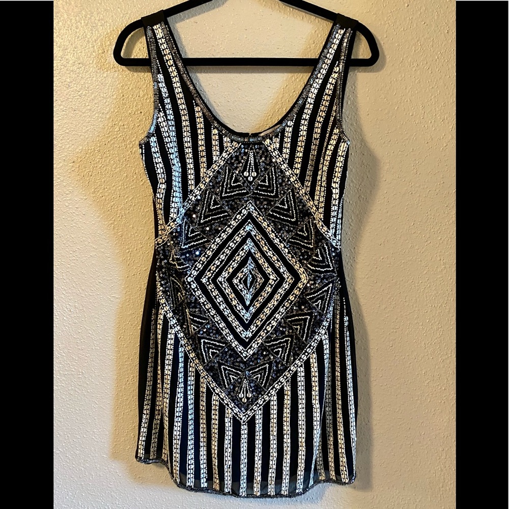 Embellished black dress